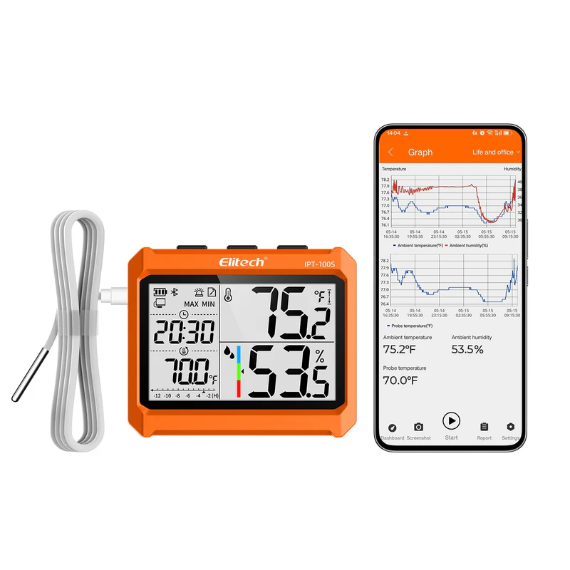 Giám sát nhiệt độ độ ẩm qua ứng dụng di động Elitech