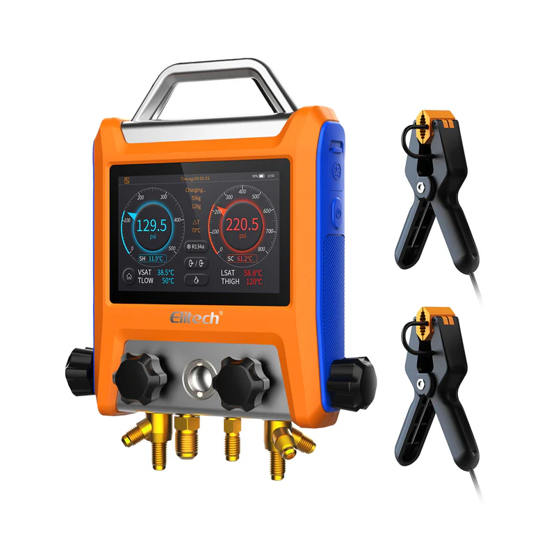 Elitech EMG-40V - Đồng hồ nạp gas kỹ thuật số 4 chiều